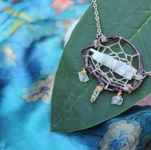 Selenite Dreamcatcher Necklace